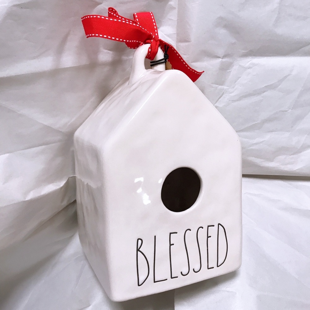 Rae Dunn Blessed Christmas birdhouse